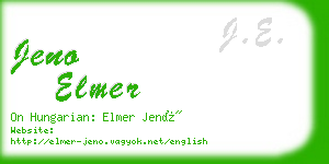 jeno elmer business card